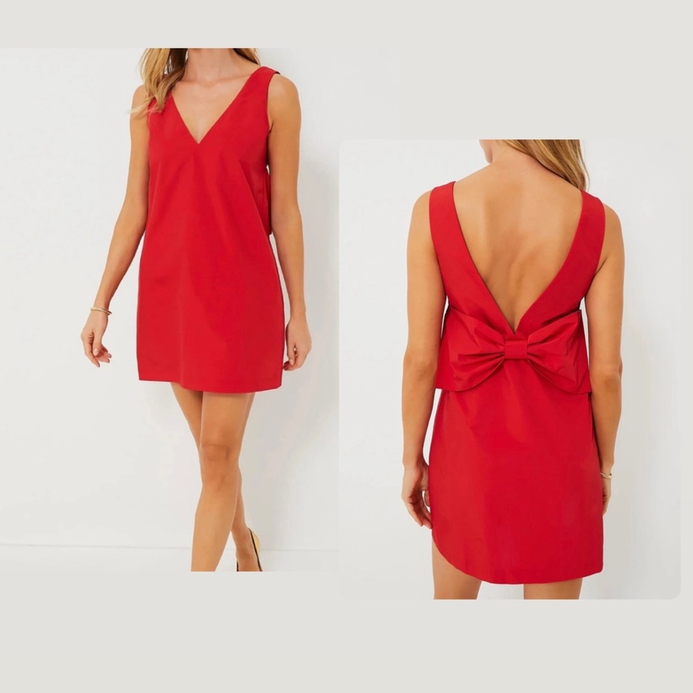 Red Hyacinth House Backless Bow Dress